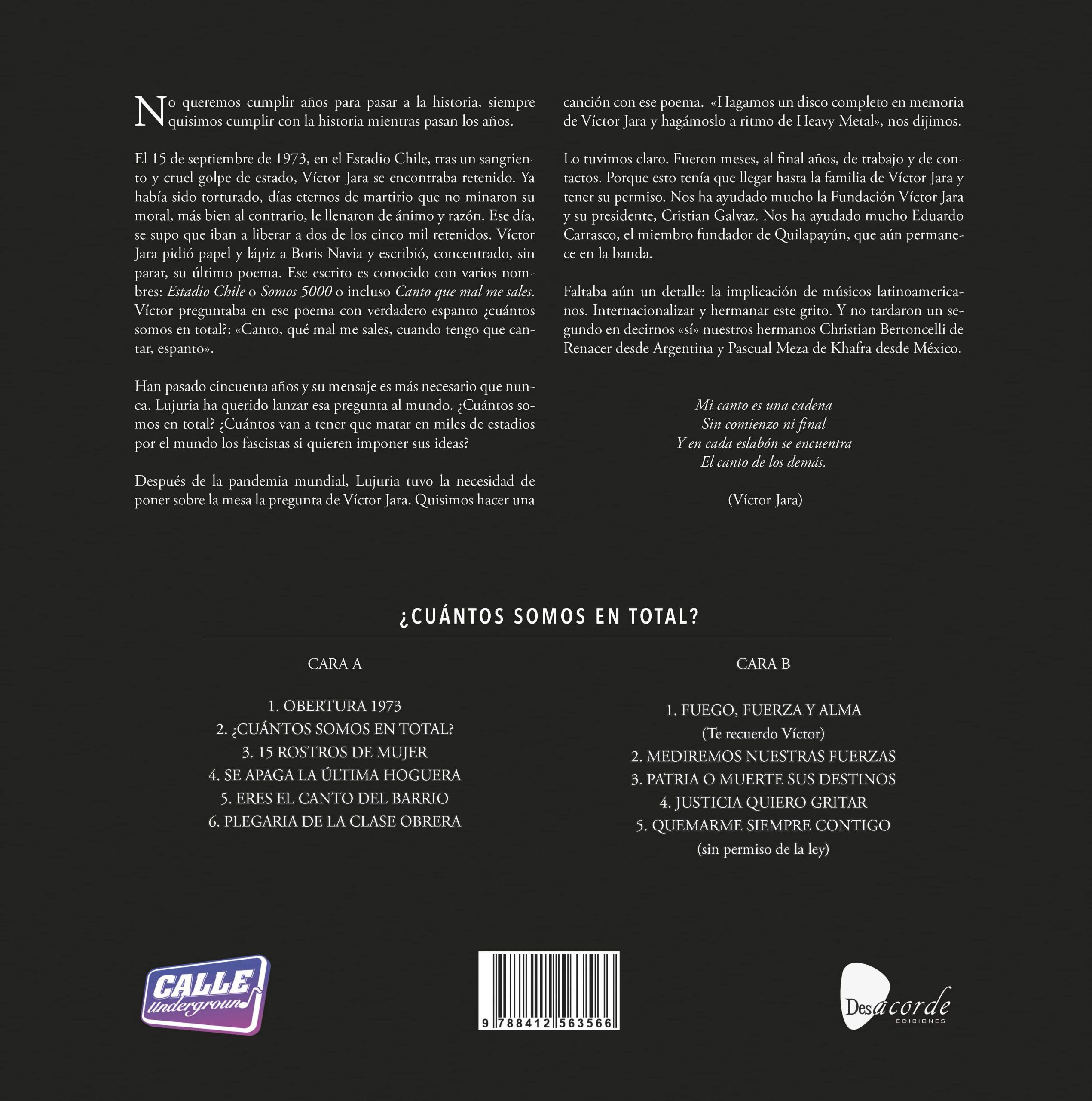 Lujuria -¿Cuántos somos en total? (Libro + LP Negro) - Librería La Esquina  del Zorro
